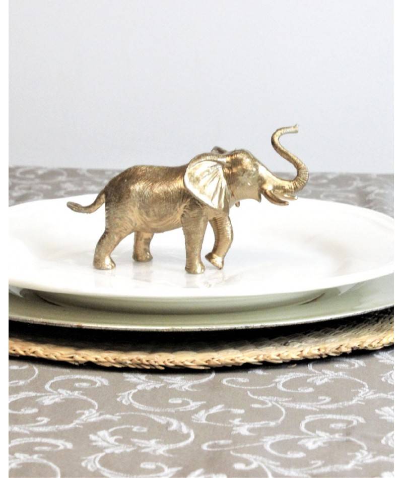 Mantel de lino estampado Animal World mantel de té mantel de elefante Cheetah 32x42cm Mantel y servilletas decoración de fiesta cocina restaurante 