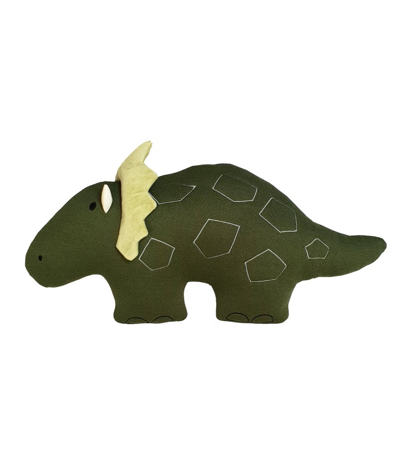 Cojín en forma de dinosaurio para niños. Cojín dinosaurio verde infantil decorativo.